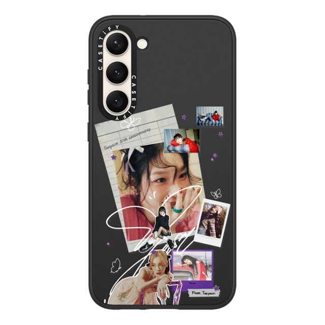 CASETiFY Galaxy S23+ ケース マットブラック インパクトケース Polaroid,Fine Art Fine Art,Polaroid,Portraiture TAEYEON Photo Collage Case