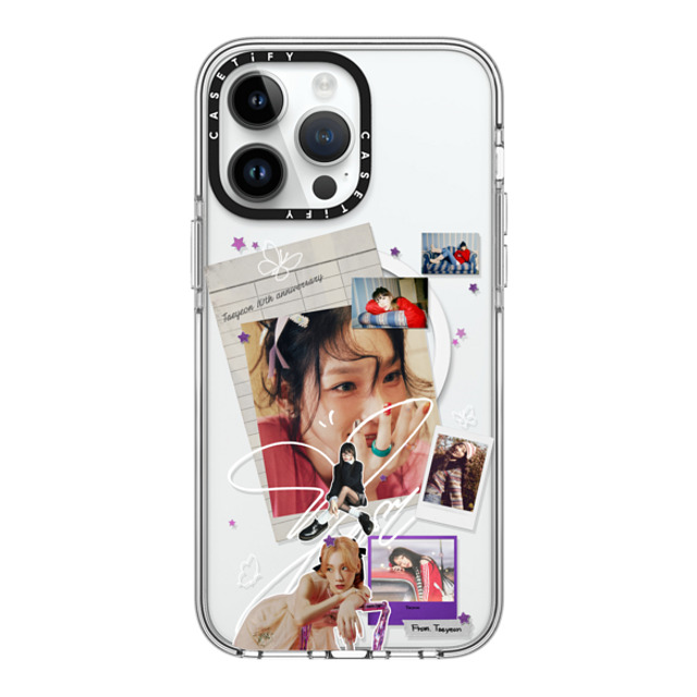 CASETiFY iPhone 14 Pro Max Case Clear Impact Clear Case MagSafe Compatible Polaroid,Fine Art Polaroid,Portraiture,Fine Art TAEYEON Photo Collage Case