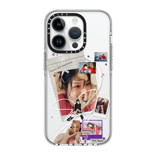 CASETiFY iPhone 14 Pro Case Clear Impact Clear Case MagSafe Compatible Polaroid,Fine Art Polaroid,Portraiture,Fine Art TAEYEON Photo Collage Case