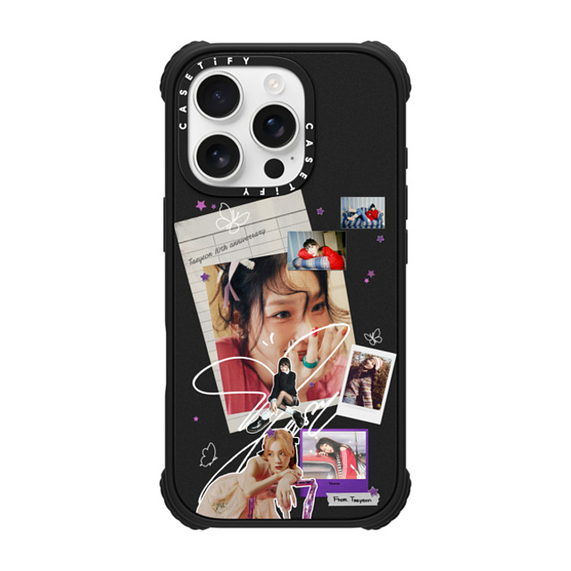 CASETiFY iPhone 16 Pro Case Matte Black ウルトラ インパクトケース MagSafe 対応 Polaroid,Fine Art Polaroid,Portraiture,Fine Art TAEYEON Photo Collage Case