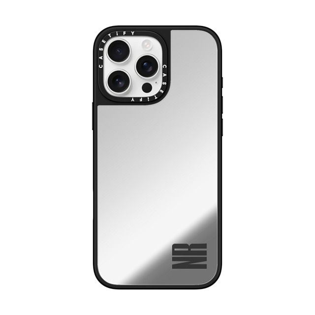 CASETiFY iPhone 16 Pro Max Case Silver on Black ミラーケース MagSafe対応 Custom Case - NR CASETiFY iPhone 16 Pro Max Case Silver on Black ミラーケース MagSafe対応 Custom Case - NR