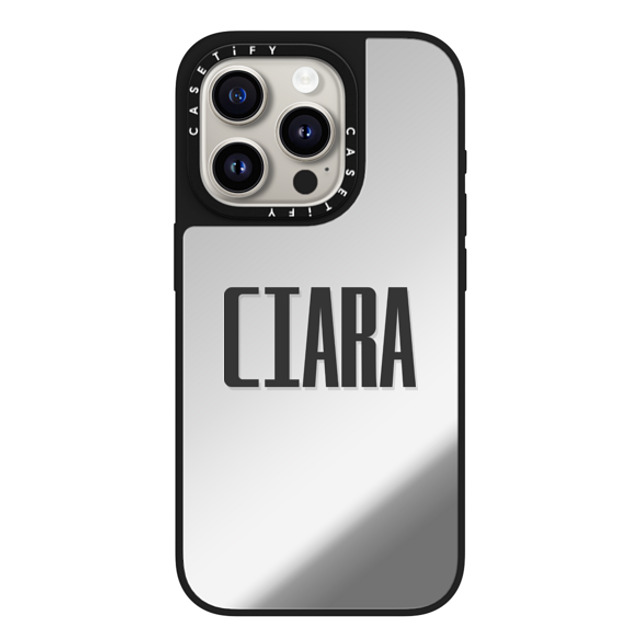 CASETiFY iPhone 15 Pro Case Silver on Black ミラーケース MagSafe対応 Custom Case - CIARA CASETiFY iPhone 15 Pro Case Silver on Black ミラーケース MagSafe対応 Custom Case - CIARA