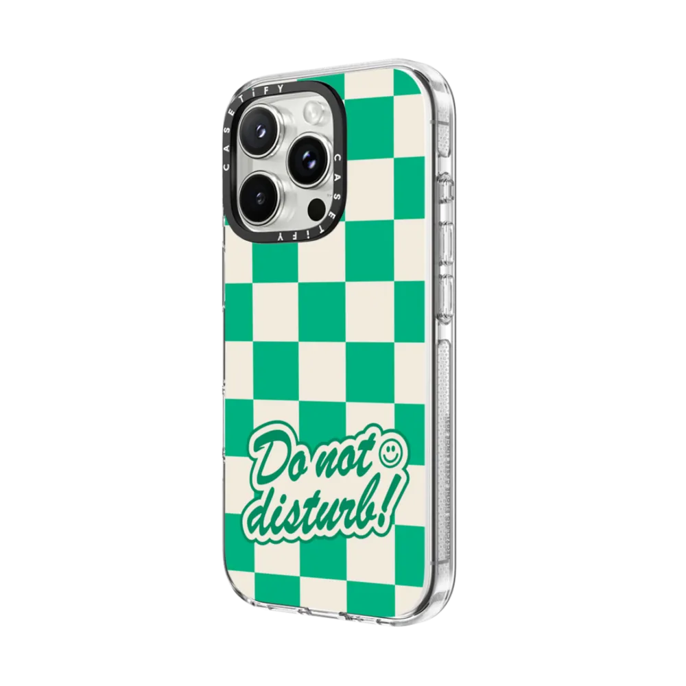 Funda Clear Compatible con MagSafe - Do Not Disturb Checkered by daniella.pdf