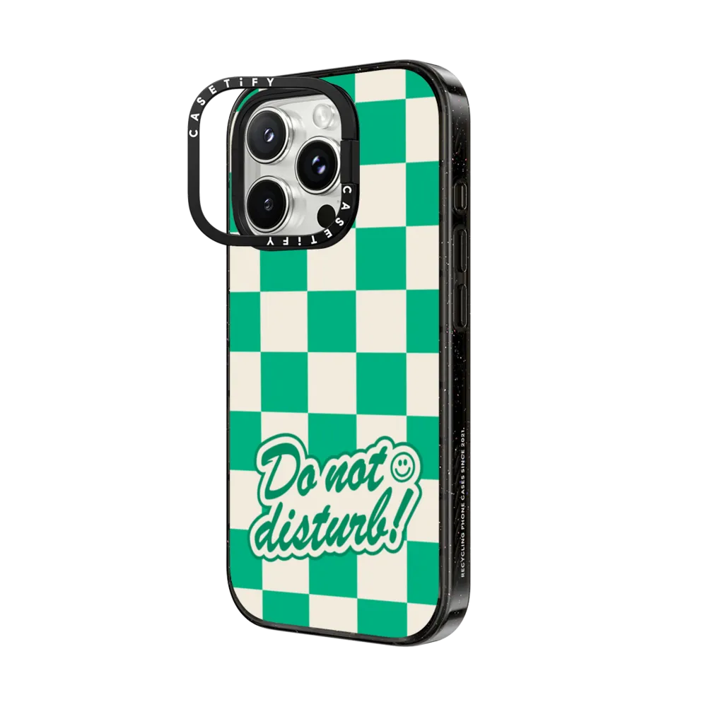 Impact Ring Stand iPhone 16 Pro Max Case MagSafe Compatible - Do Not Disturb Checkered by daniella.pdf