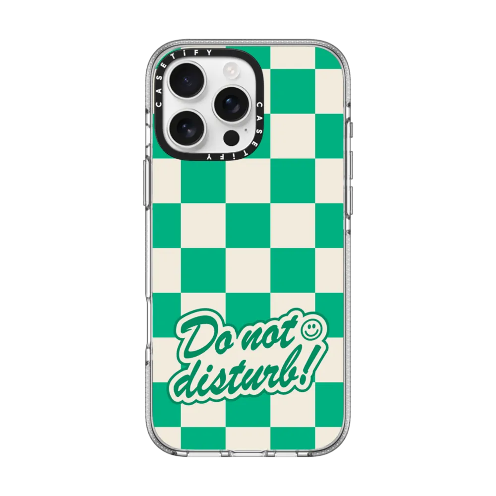 Funda Clear Compatible con MagSafe - Do Not Disturb Checkered by daniella.pdf