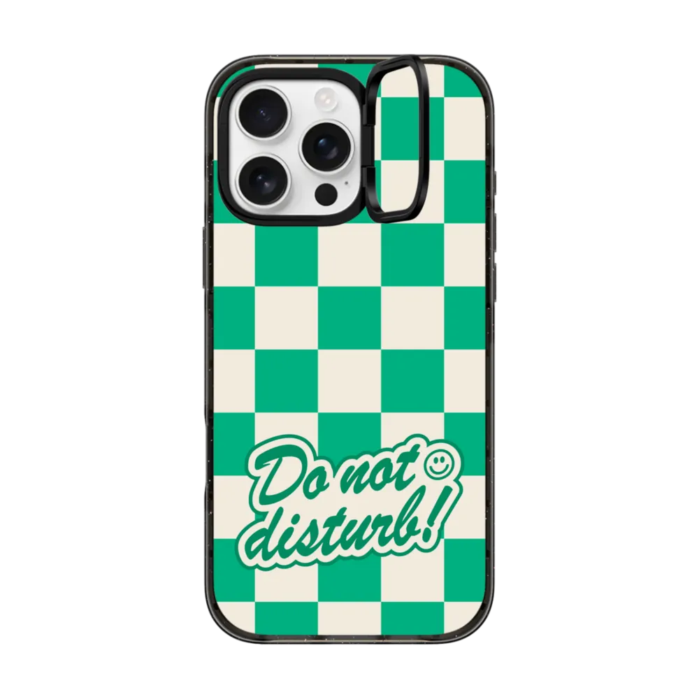 Impact Ring Stand iPhone 16 Pro Max Case MagSafe Compatible - Do Not Disturb Checkered by daniella.pdf
