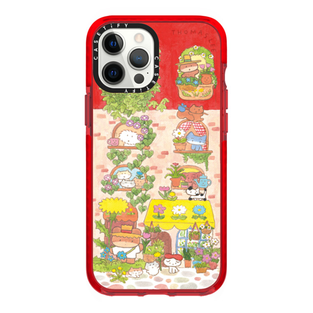 Thomas Lee x CASETiFY iPhone 12 Pro Max ケース レッド インパクトケース DAISY FLOWER SHOP