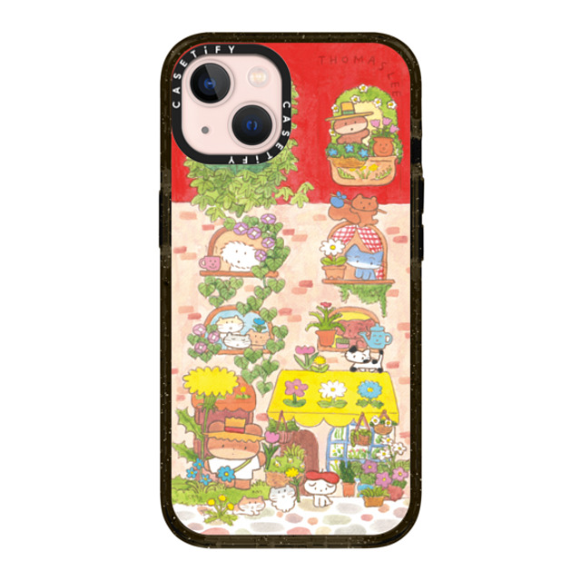 Thomas Lee x CASETiFY iPhone 13 ケース ブラック インパクトケース MagSafe対応 DAISY FLOWER SHOP