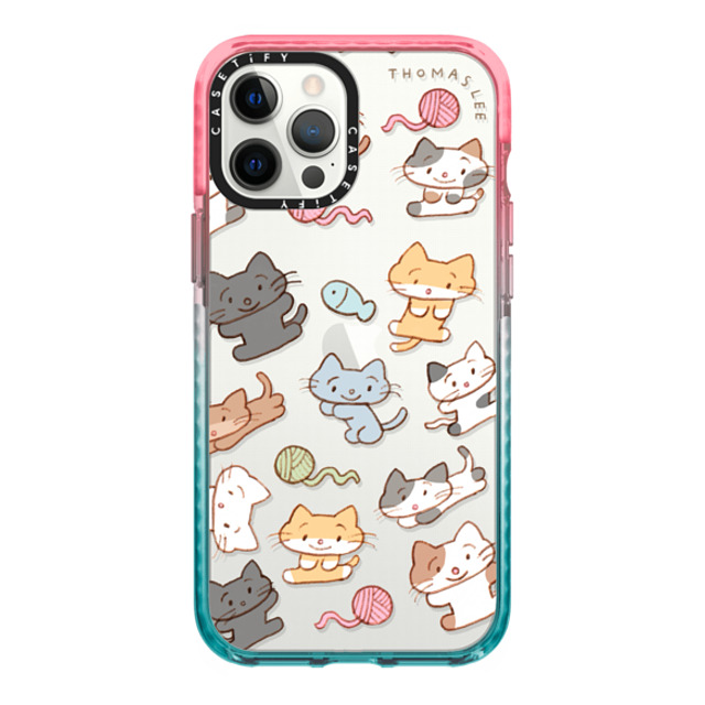 Thomas Lee x CASETiFY iPhone 12 Pro Max ケース Pink/Blue インパクトケース THUMP THUMP CATS