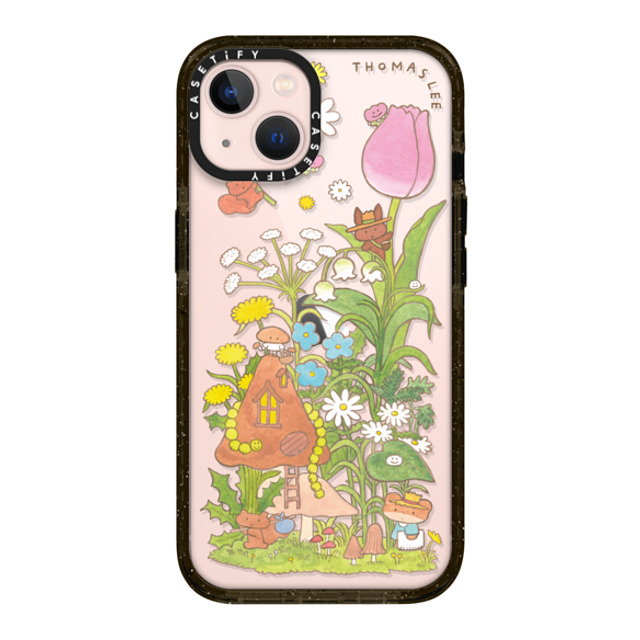 Thomas Lee x CASETiFY iPhone 13 ケース ブラック インパクトケース WELCOME MY MUSHROOM