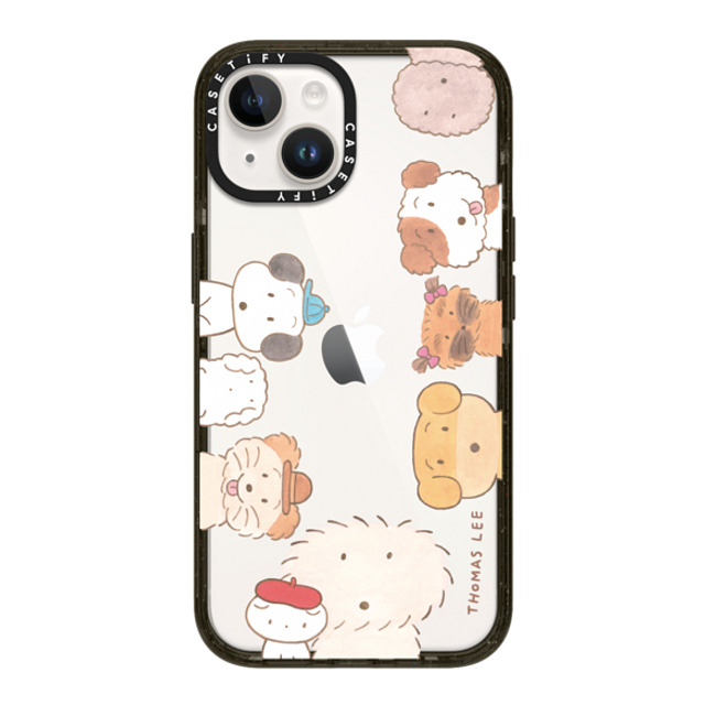 Thomas Lee x CASETiFY iPhone 14 ケース ブラック インパクトケース WAKE UP! PUPPIES