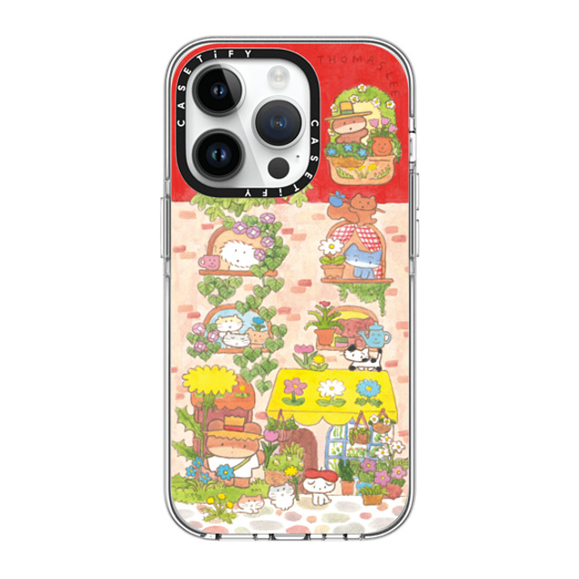 Thomas Lee x CASETiFY iPhone 14 Pro ケース クリア クリア ケース MagSafe対応 DAISY FLOWER SHOP