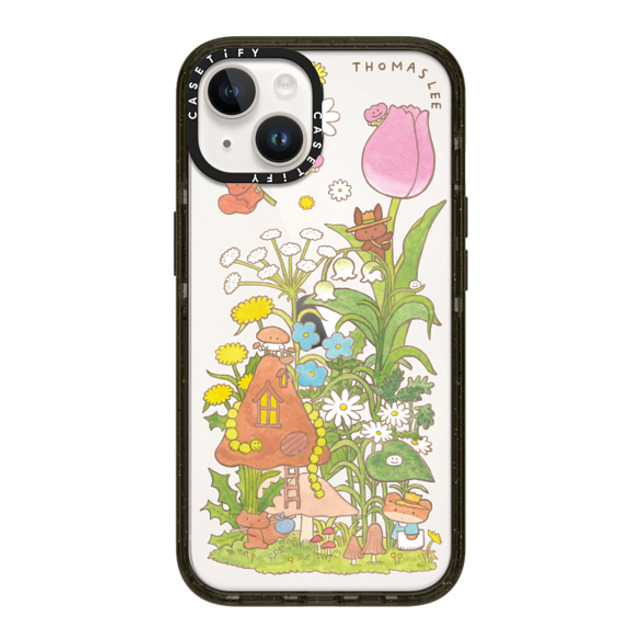 Thomas Lee x CASETiFY iPhone 14 ケース ブラック インパクトケース WELCOME MY MUSHROOM