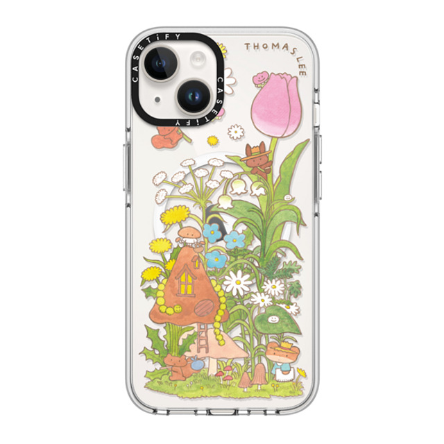 Thomas Lee x CASETiFY iPhone 14 ケース クリア クリア ケース MagSafe対応 WELCOME MY MUSHROOM