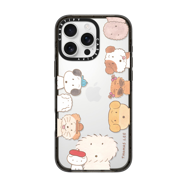 Thomas Lee x CASETiFY iPhone 16 Pro Max ケース ブラック インパクトケース WAKE UP! PUPPIES