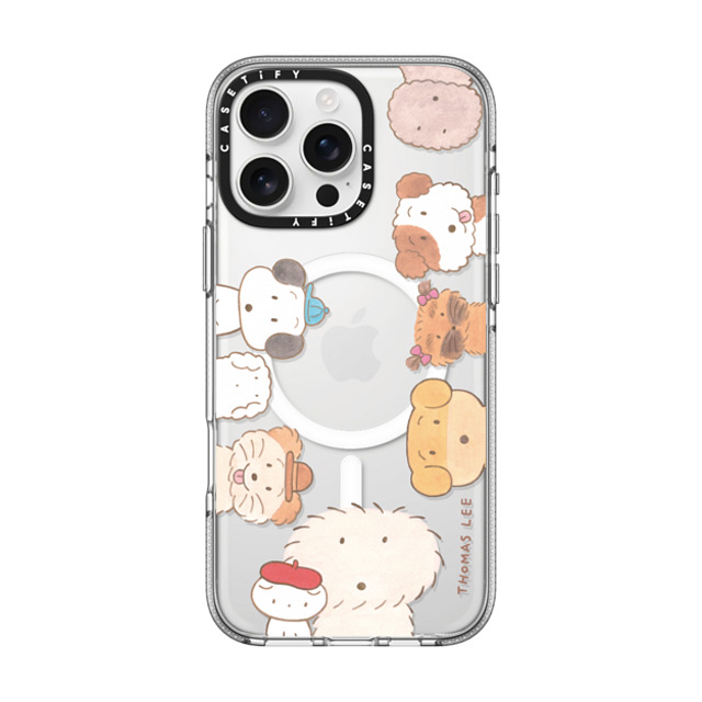 Thomas Lee x CASETiFY iPhone 16 Pro Max ケース クリア クリア ケース MagSafe対応 WAKE UP! PUPPIES