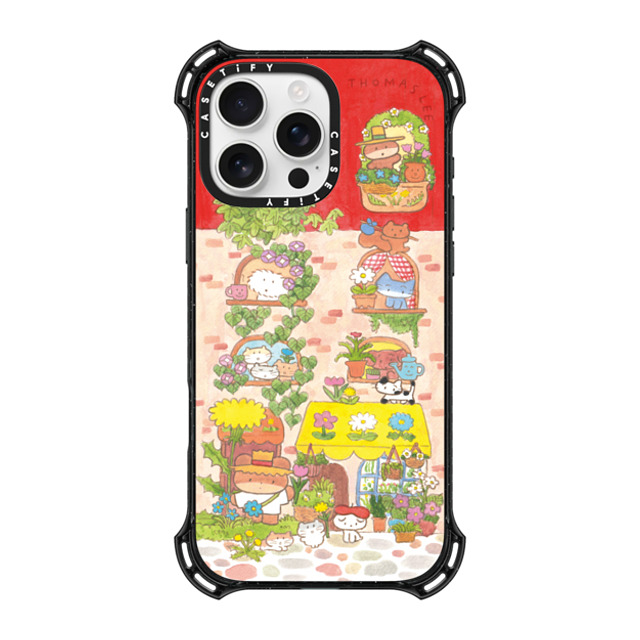 Thomas Lee x CASETiFY iPhone 16 Pro Max ケース ブラック バウンスケース DAISY FLOWER SHOP