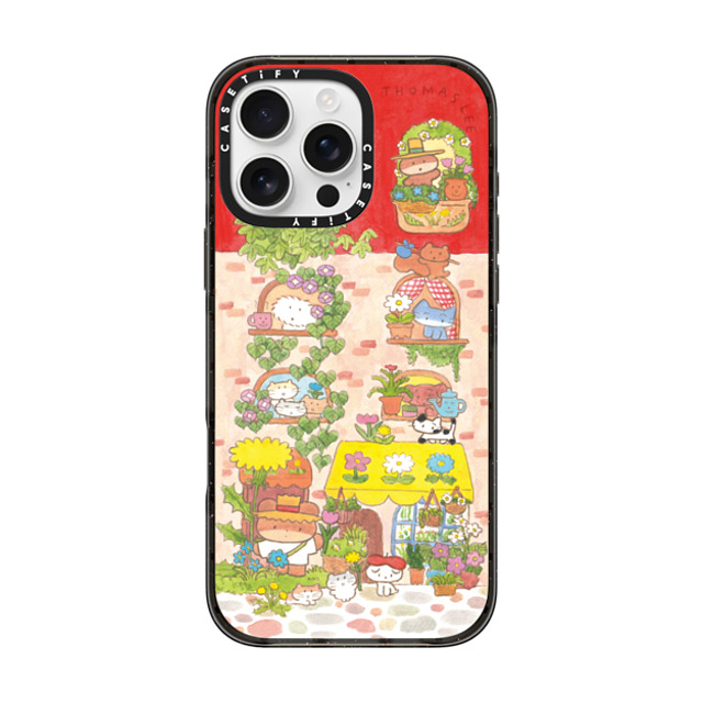 Thomas Lee x CASETiFY iPhone 16 Pro Max ケース ブラック インパクトケース MagSafe対応 DAISY FLOWER SHOP