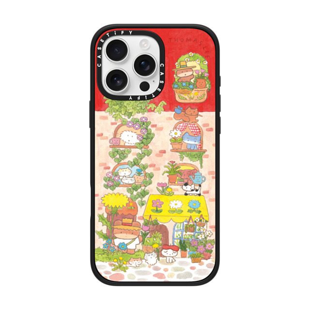 Thomas Lee x CASETiFY iPhone 16 Pro Max ケース マットブラック インパクトケース MagSafe対応 DAISY FLOWER SHOP