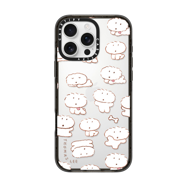 Thomas Lee x CASETiFY iPhone 16 Pro Max ケース ブラック インパクトケース COTTON PUPPY Thomas Lee x CASETiFY iPhone 16 Pro Max ケース ブラック インパクトケース COTTON PUPPY