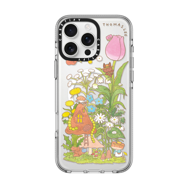 Thomas Lee x CASETiFY iPhone 16 Pro Max ケース クリア クリア ケース MagSafe対応 WELCOME MY MUSHROOM