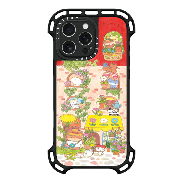 Thomas Lee x CASETiFY iPhone 16 Pro Max ケース ブラック ウルトラ バウンスケース MagSafe対応 DAISY FLOWER SHOP