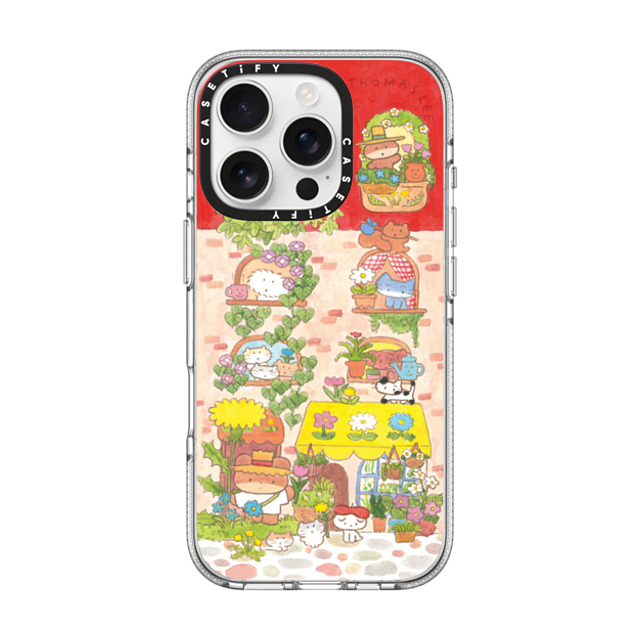 Thomas Lee x CASETiFY iPhone 16 Pro ケース クリア クリア ケース MagSafe対応 DAISY FLOWER SHOP