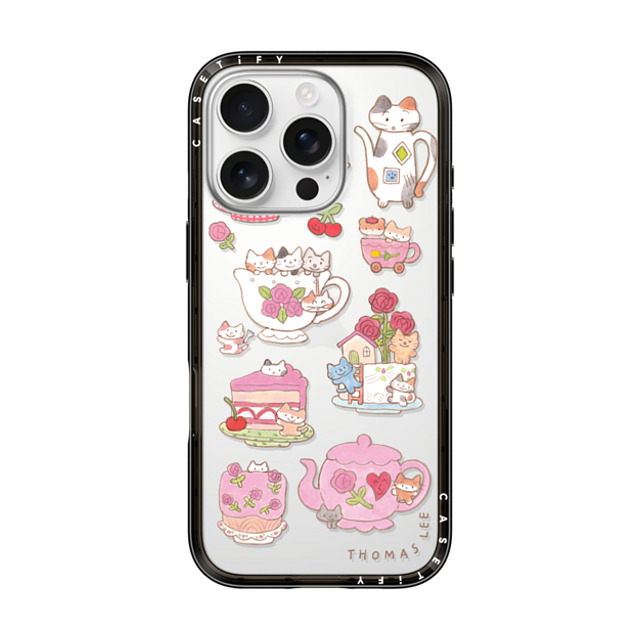 Thomas Lee x CASETiFY iPhone 16 Pro Case Black インパクトライトケース ROSE TEA TIME Thomas Lee x CASETiFY iPhone 16 Pro Case Black インパクトライトケース ROSE TEA TIME