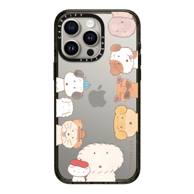 Thomas Lee x CASETiFY iPhone 15 Pro Max ケース ブラック インパクトケース WAKE UP! PUPPIES