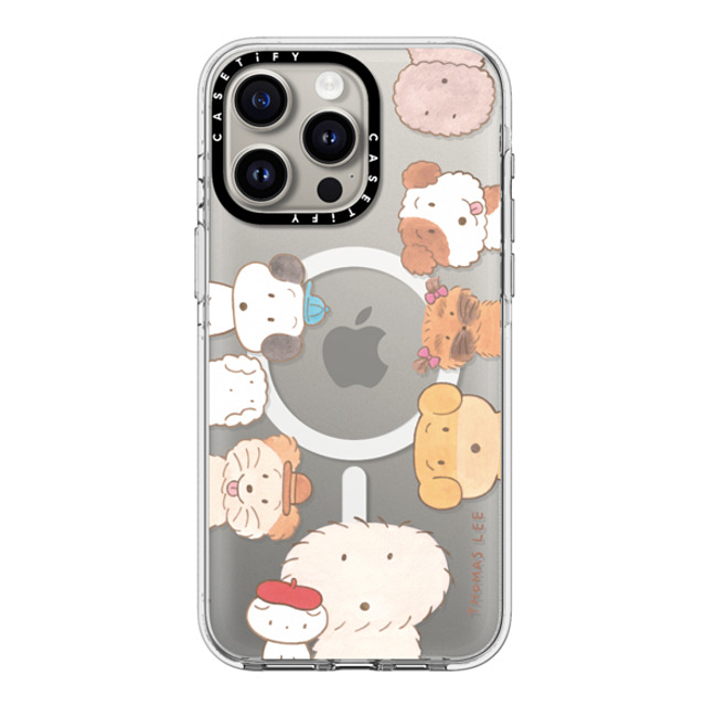 Thomas Lee x CASETiFY iPhone 15 Pro Max ケース クリア クリア ケース MagSafe対応 WAKE UP! PUPPIES