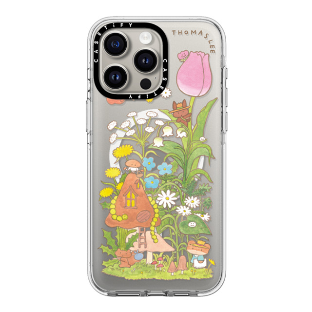 Thomas Lee x CASETiFY iPhone 15 Pro Max ケース クリア クリア ケース MagSafe対応 WELCOME MY MUSHROOM