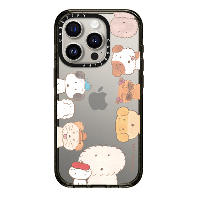 Thomas Lee x CASETiFY iPhone 15 Pro ケース ブラック インパクトケース WAKE UP! PUPPIES