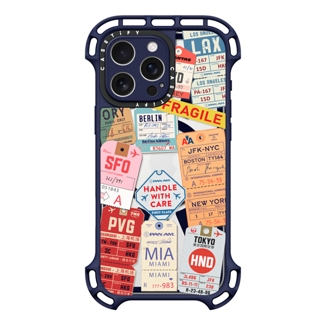 CASETiFY iPhone 16 Pro Max ケース インディゴ ウルトラ バウンスケース MagSafe対応 AirTags kciafa