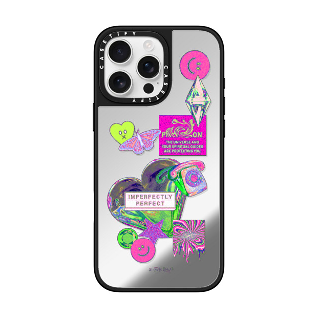 A Subtle Space x CASETiFY iPhone 16 Pro Max ケース Sticker,Heart Silver on Black ミラーケース MagSafe対応 Perfect? by A Subtle Space Father's Day A Subtle Space x CASETiFY iPhone 16 Pro Max ケース Sticker,Heart Silver on Black ミラーケース MagSafe対応 Perfect? by A Subtle Space Father's Day