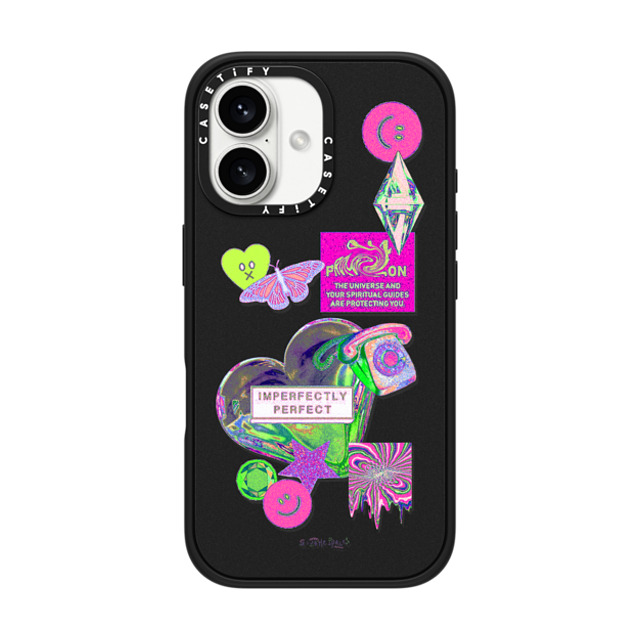 A Subtle Space x CASETiFY iPhone 16 ケース Sticker,Heart マットブラック インパクトケース MagSafe対応 Perfect? by A Subtle Space Father's Day A Subtle Space x CASETiFY iPhone 16 ケース Sticker,Heart マットブラック インパクトケース MagSafe対応 Perfect? by A Subtle Space Father's Day