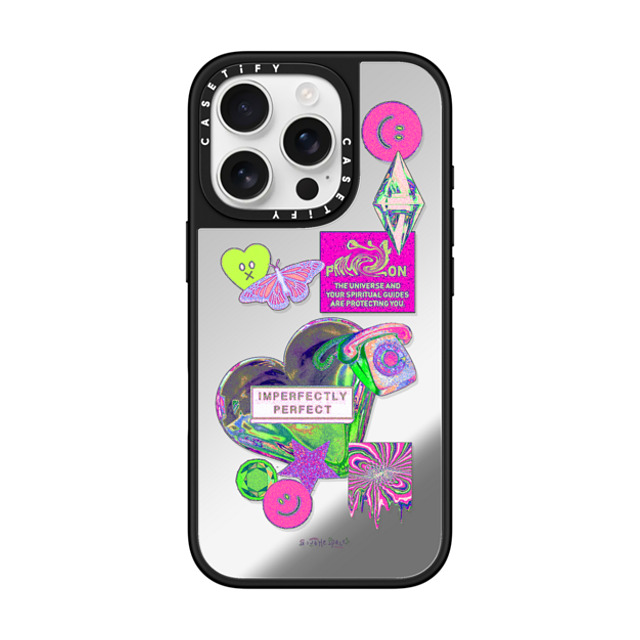 A Subtle Space x CASETiFY iPhone 16 Pro ケース Sticker,Heart Silver on Black ミラーケース MagSafe対応 Perfect? by A Subtle Space Father's Day A Subtle Space x CASETiFY iPhone 16 Pro ケース Sticker,Heart Silver on Black ミラーケース MagSafe対応 Perfect? by A Subtle Space Father's Day