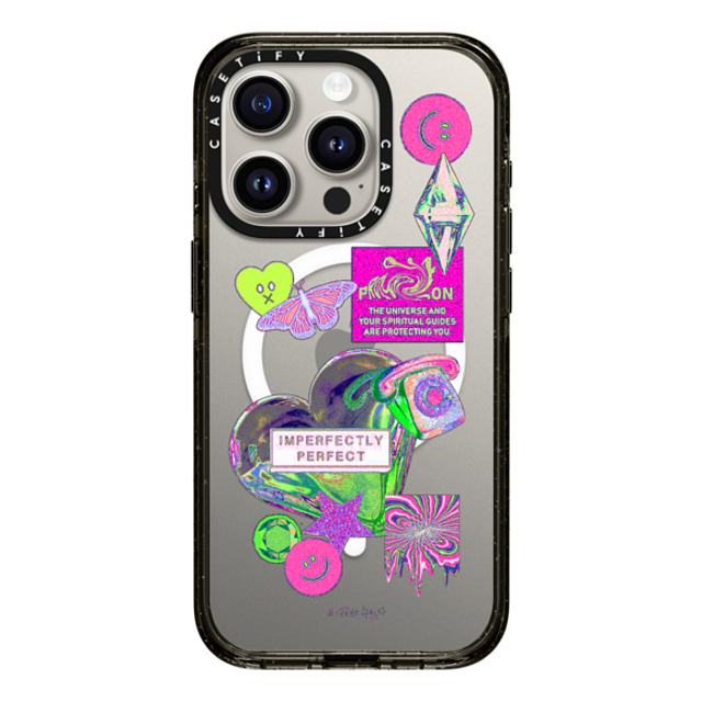 A Subtle Space x CASETiFY iPhone 15 Pro ケース Sticker,Heart ブラック インパクトケース MagSafe対応 Perfect? by A Subtle Space Father's Day A Subtle Space x CASETiFY iPhone 15 Pro ケース Sticker,Heart ブラック インパクトケース MagSafe対応 Perfect? by A Subtle Space Father's Day
