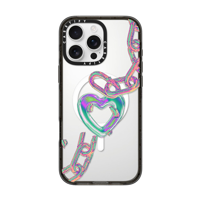 A Subtle Space x CASETiFY iPhone 16 Pro Max ケース Heart,Futurism ブラック インパクトケース MagSafe対応 Chain by A Subtle Space Back to School A Subtle Space x CASETiFY iPhone 16 Pro Max ケース Heart,Futurism ブラック インパクトケース MagSafe対応 Chain by A Subtle Space Back to School