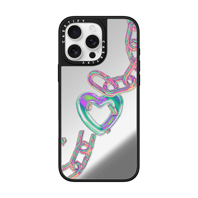 A Subtle Space x CASETiFY iPhone 16 Pro Max ケース Heart,Futurism Silver on Black ミラーケース MagSafe対応 Chain by A Subtle Space Back to School A Subtle Space x CASETiFY iPhone 16 Pro Max ケース Heart,Futurism Silver on Black ミラーケース MagSafe対応 Chain by A Subtle Space Back to School