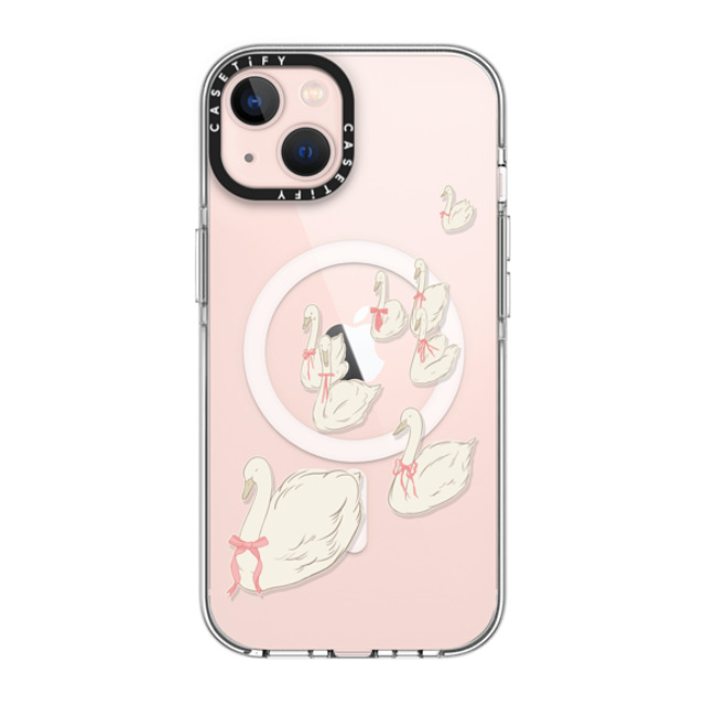 Shayla Bond x CASETiFY iPhone 13 ケース クリア クリア ケース MagSafe対応 Swan Lake