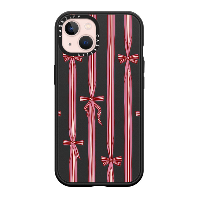 Shayla Bond x CASETiFY iPhone 13 ケース マットブラック インパクトケース MagSafe対応 Ribbon Play