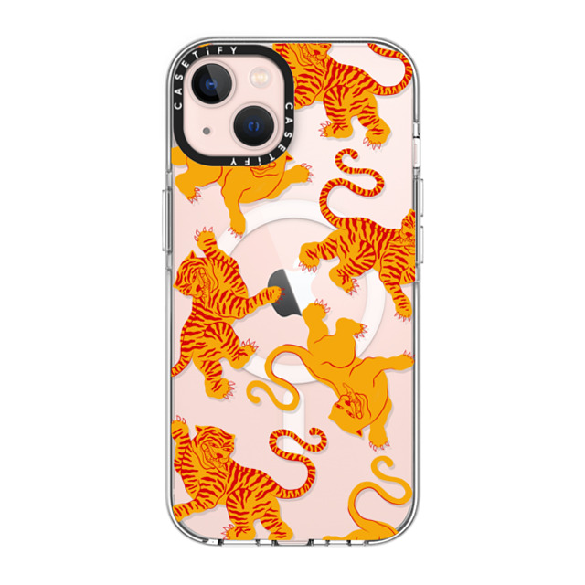 Shayla Bond x CASETiFY iPhone 13 ケース クリア クリア ケース MagSafe対応 Tigers, Tigers & Tigers, Oh My