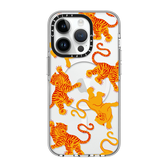 Shayla Bond x CASETiFY iPhone 14 Pro ケース クリア クリア ケース MagSafe対応 Tigers, Tigers & Tigers, Oh My