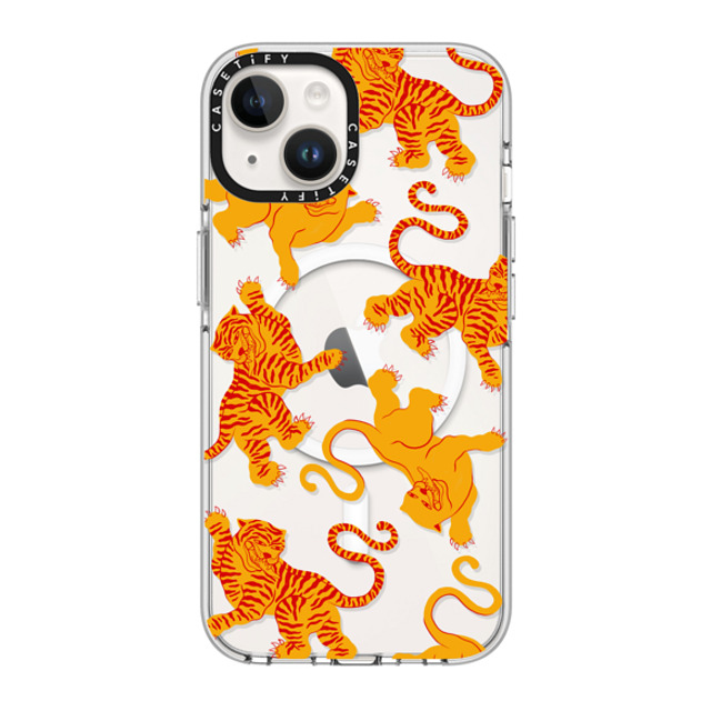 Shayla Bond x CASETiFY iPhone 14 ケース クリア クリア ケース MagSafe対応 Tigers, Tigers & Tigers, Oh My