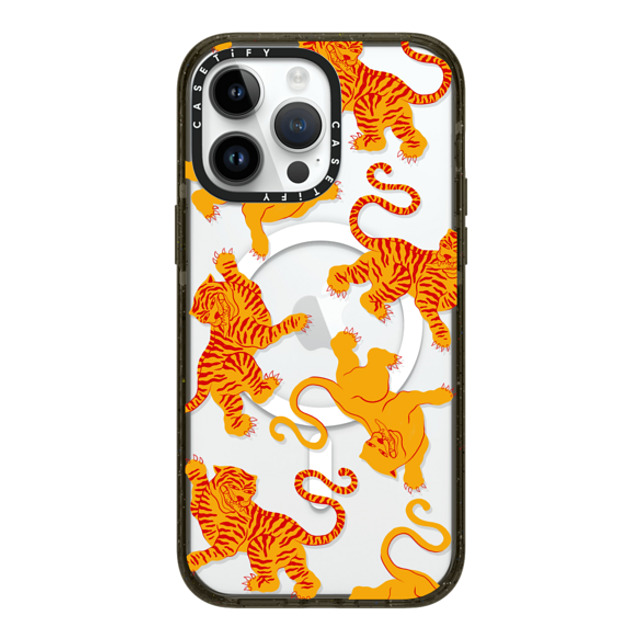 Shayla Bond x CASETiFY iPhone 14 Pro Max ケース ブラック インパクトケース MagSafe対応 Tigers, Tigers & Tigers, Oh My