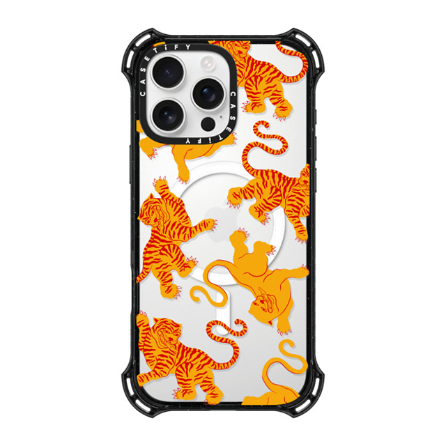 Shayla Bond x CASETiFY iPhone 16 Pro Max ケース ブラック バウンスケース Tigers, Tigers & Tigers, Oh My