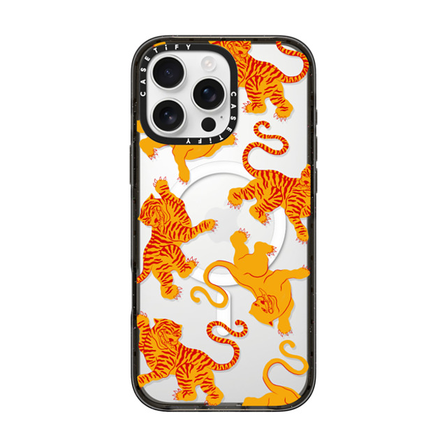 Shayla Bond x CASETiFY iPhone 16 Pro Max ケース ブラック インパクトケース MagSafe対応 Tigers, Tigers & Tigers, Oh My