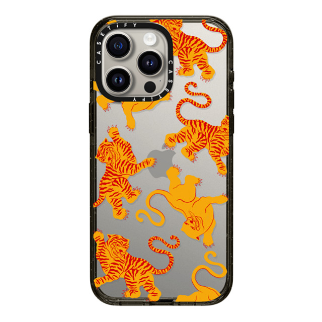 Shayla Bond x CASETiFY iPhone 15 Pro Max ケース ブラック インパクトケース Tigers, Tigers & Tigers, Oh My