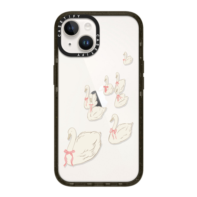 Shayla Bond x CASETiFY iPhone 14 ケース ブラック インパクトケース Swan Lake