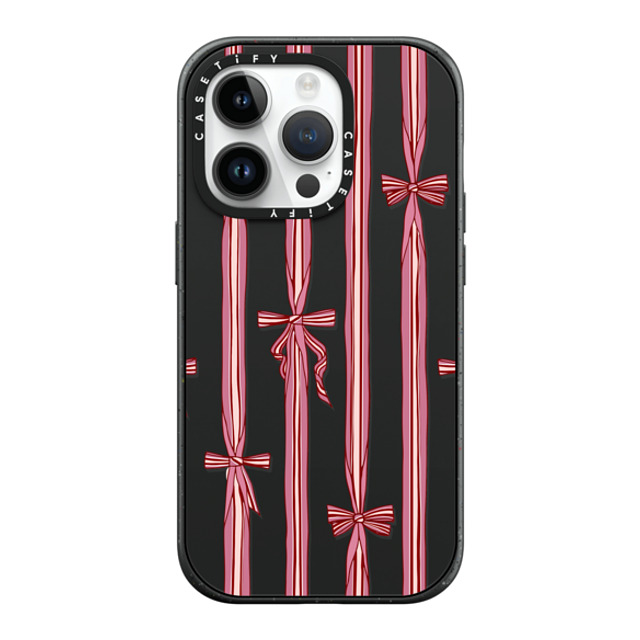 Shayla Bond x CASETiFY iPhone 14 Pro ケース マットブラック インパクトケース MagSafe対応 Ribbon Play